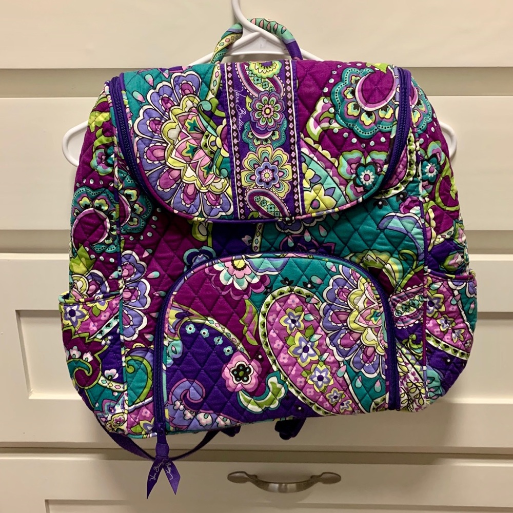 Vera Bradley Double Zip Backpack in Heather
